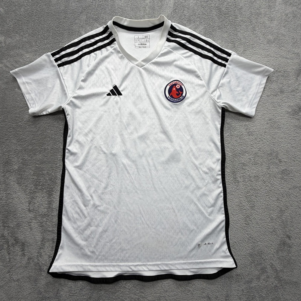 Deportivo Veracruz Jersey Mens L White‎ Soccer Veracruz 18 Liga MX Adidas